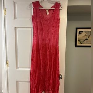 Pink Ombré Mesh Swim Coverup